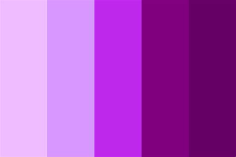 Shades Of Purple Color Chart