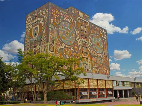 [building] Central Library of UNAM University, Mexico DF, by Juan O'Gorman (artist) - 1948-1953 ...