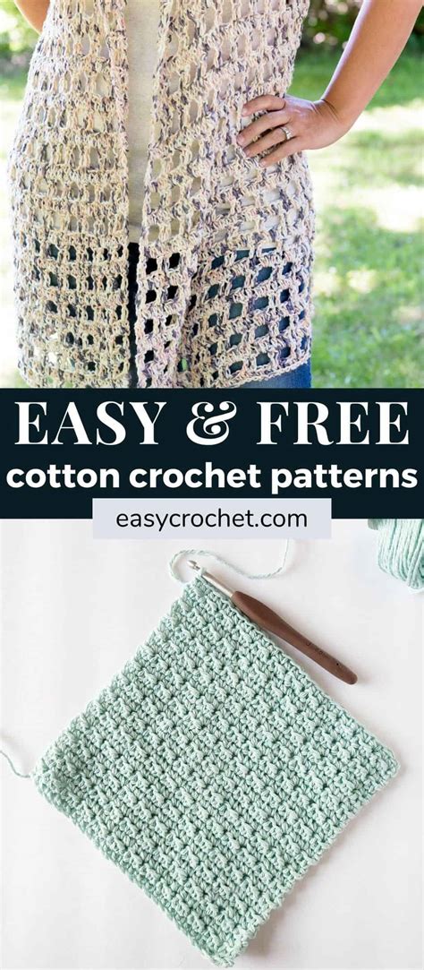 Free Cotton Yarn Crochet Patterns You'll Love - Easy Crochet Patterns