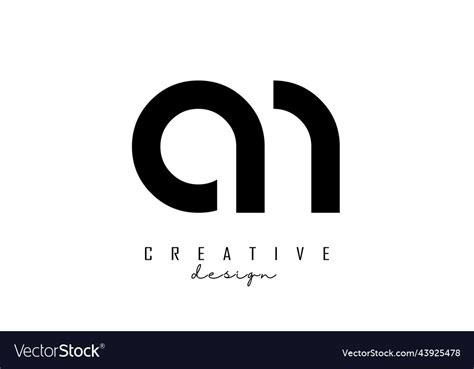 Small letters an a n logo with minimalist Vector Image