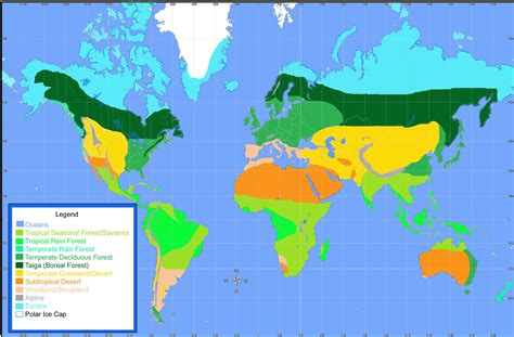 World biome map - Full size