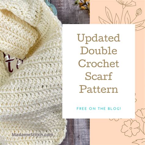 Easy Double Crochet Scarf Pattern | MadameStitch