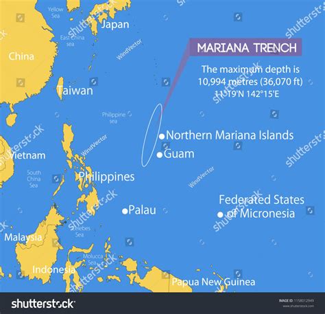 Mariana Trench Islands Map