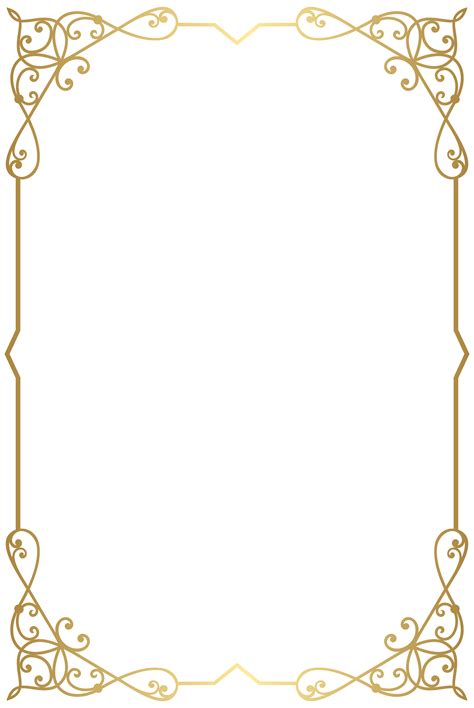 Transparent Border Clipart - Border Flowers Clip art - flower border png download ... : Gold ...