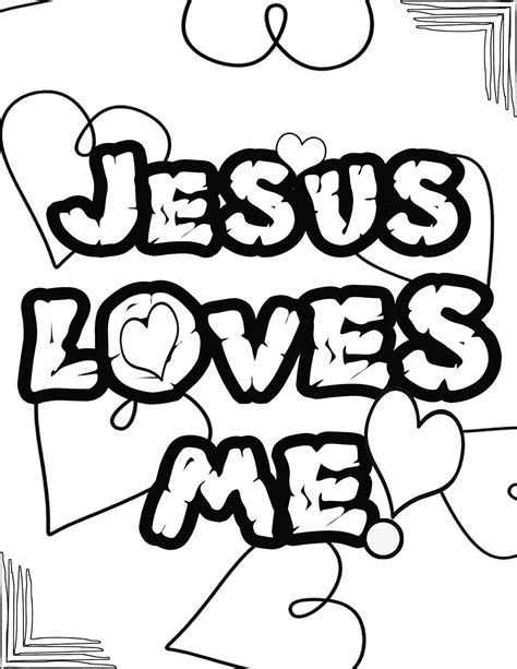 Free Printable Jesus Loves Me Coloring Pages - Dejanato