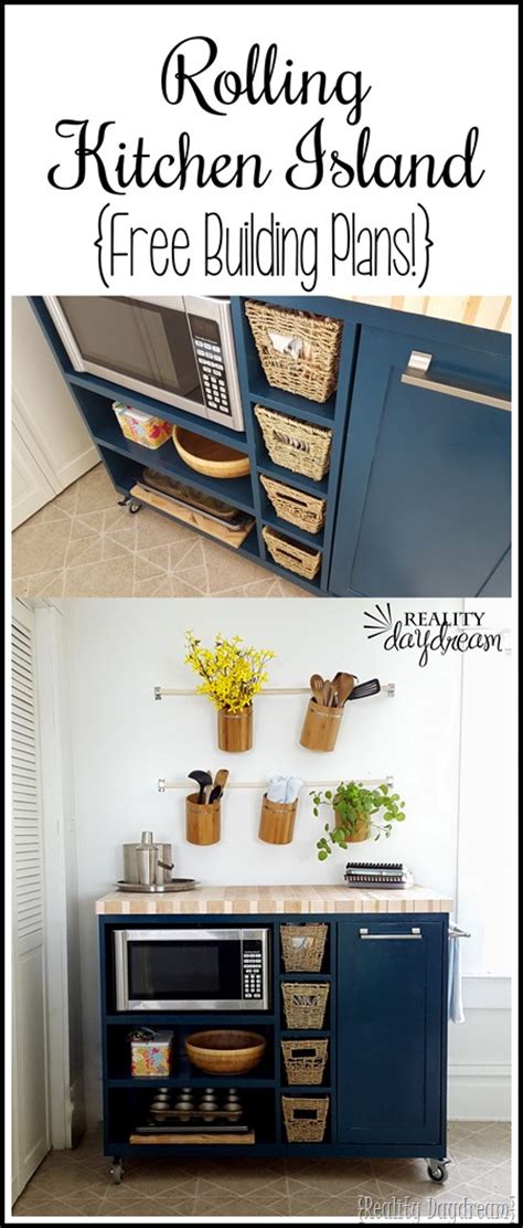 Custom DIY Rolling Kitchen Island | Reality Daydream