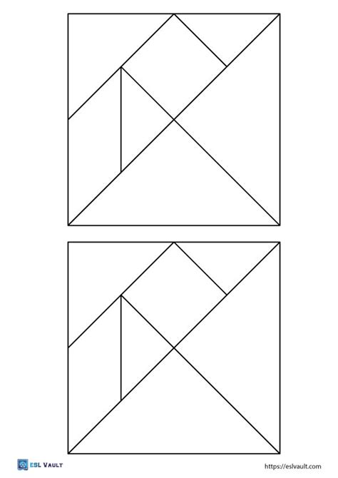 32 free printable tangram puzzles (PDF) - ESL Vault