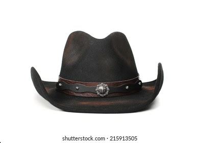 Black Cowboy Hat Front View