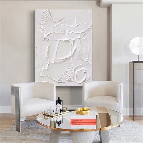 White Minimalist Art White Painting Large White Abstract - Etsy