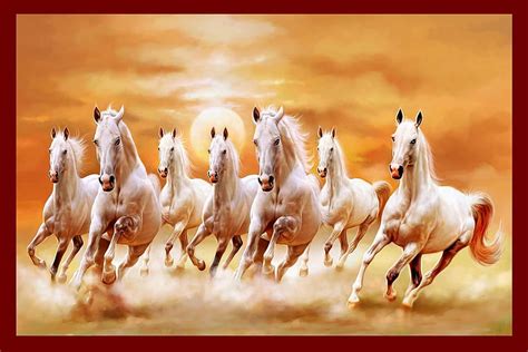 AN by white 7 horses running vastu wall art paintings, i got the horses in the back HD wallpaper ...