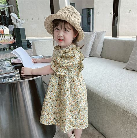 Floral Design Summer Girl Dresses Baby Girl Children Cotton Dresses - China Casual Dress and ...