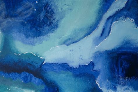 Blue and White Abstract Painting · Free Stock Photo