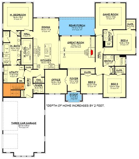 4 Bedroom Ranch Style House Plans