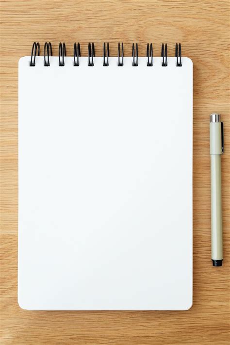 Download free image of Blank plain white notebook page with a pen by Kut about blank paper ...