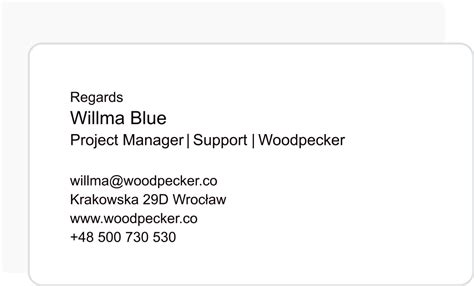 Free email signature generator & templates - Woodpecker