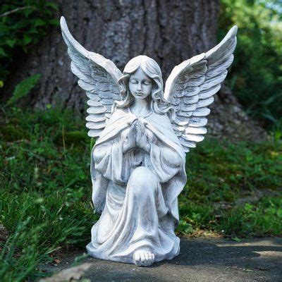 Northlight Kneeling Praying Angel Religious Outdoor Garden Statue | Wayfair | Angel garden ...