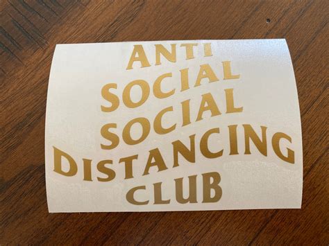 Anti Social Social Distancing Club Decal | Etsy