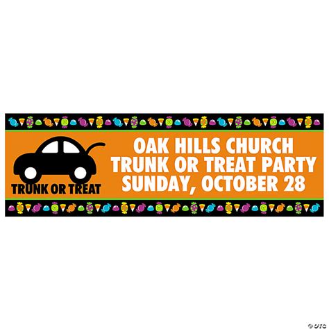 Trunk-or-Treat Halloween Custom Banner - Medium | Oriental Trading