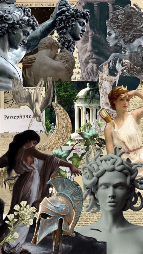 Greek Mythology Aesthetic #greekmythgology #greekgoddess #aesthetic #moodboard #collage #vintage ...