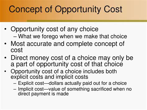 PPT - Concept of Opportunity Cost PowerPoint Presentation, free download - ID:338126