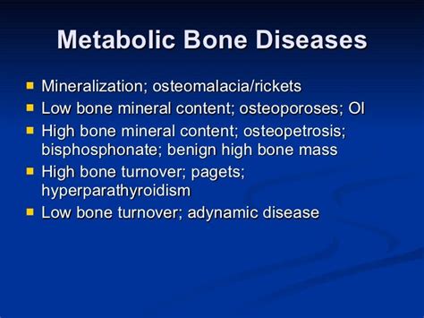 Metabolic Bone Disease