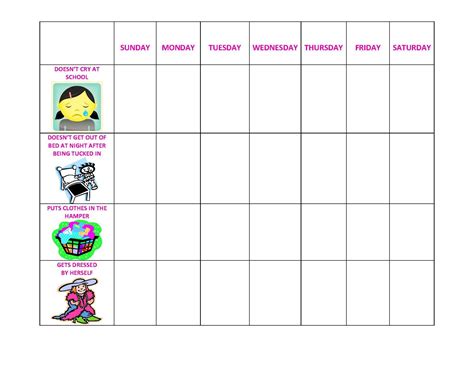 Best Preschool Behavior Chart Template Age 2 Worksheets