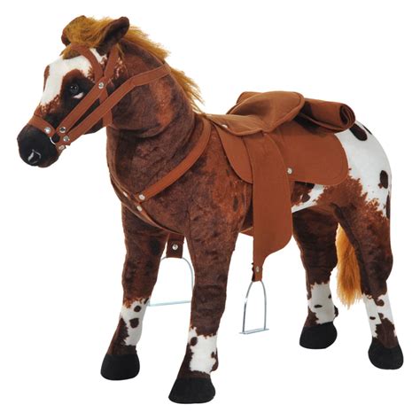 Qaba 26 in. Plush Standing Horse Toy with Sound - Walmart.com