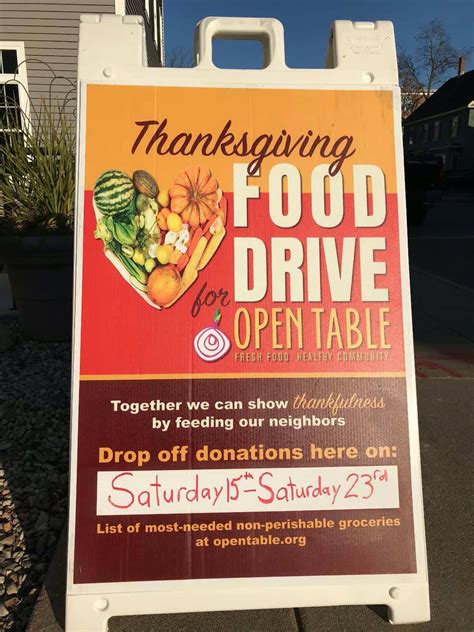 Thanksgiving Food Drive – Open Table