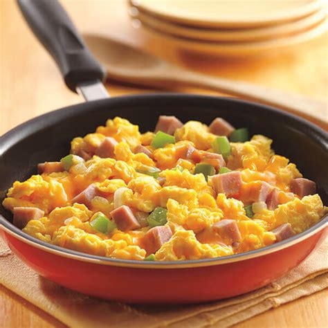 Ham 'n Cheese Scrambled Eggs Recipe | Land O’Lakes