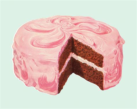 Frosted Layer Cake Drawing by CSA Images - Fine Art America