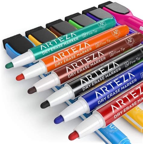 60 Dry Erase Markers w/ Magnetic Eraser Caps | ARTEZA