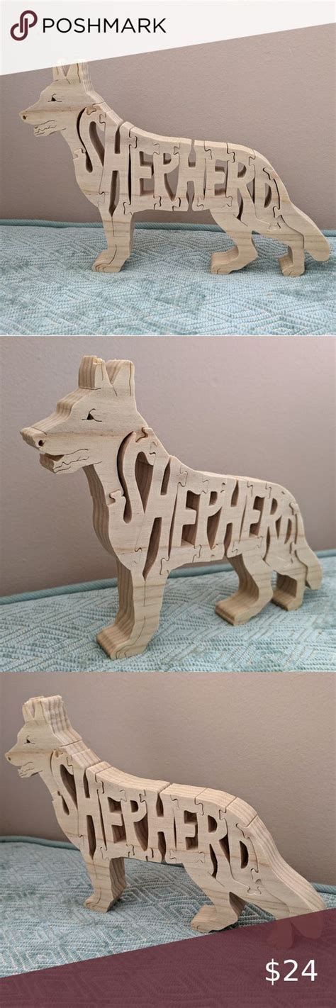 German Shepherd Wooden Puzzle Design, Vintage, Wooden Puzzles, Wooden, Puzzle Shop, Puzzle ...