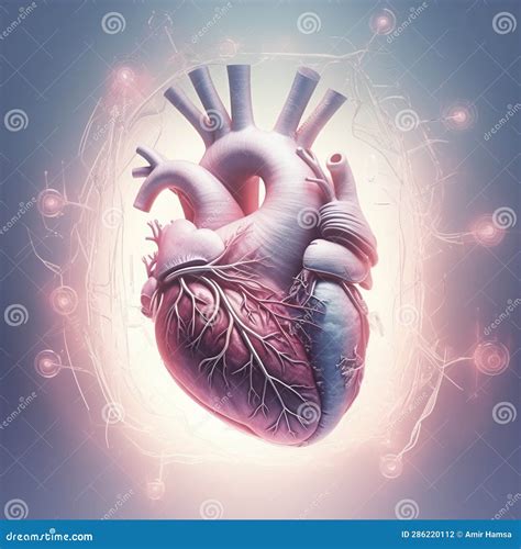 A realistic human heart stock illustration. Illustration of human - 286220112