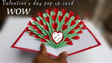 hand made gift for valentine's day / valentine's day pop up card tutorial 3d heart /paper crafts ...