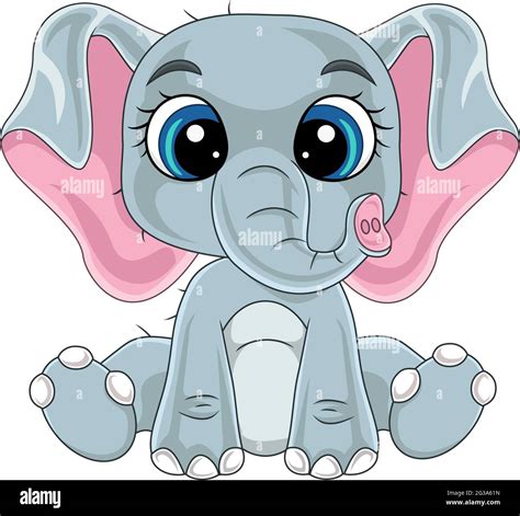 Cute Baby Elephant Cartoon