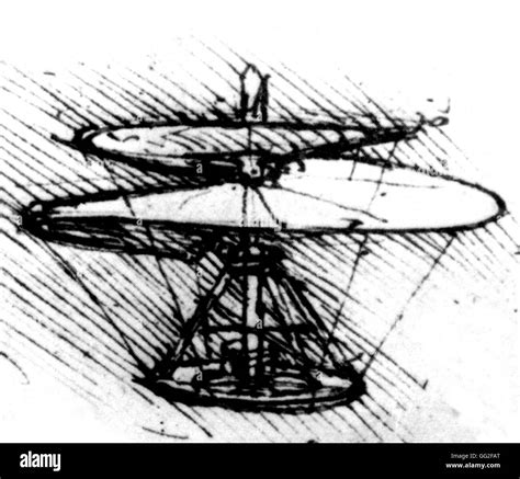 Leonardo Da Vinci Helicopter Sketches