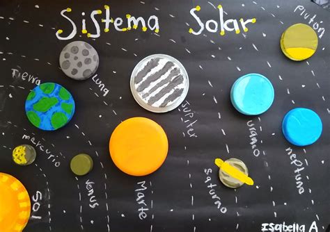 Sistema solar con tapas | Manualidades, Sistema solar, Sistema solar reciclable