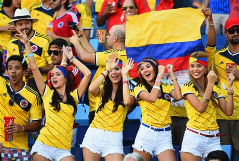 PHOTOS: Colombia fans dance their way into heart of Brazil - Rediff Sports