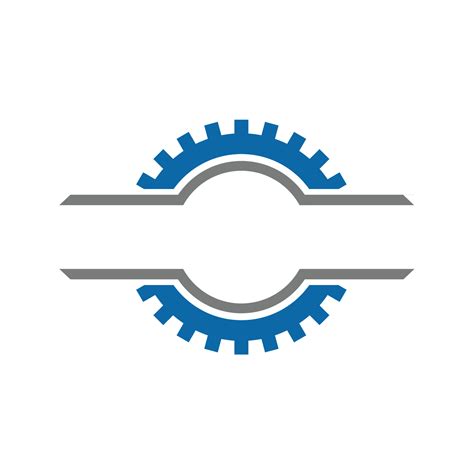 Symmetrical cogwheel logo design element related to machine, mechanic or repair service 5108408 ...