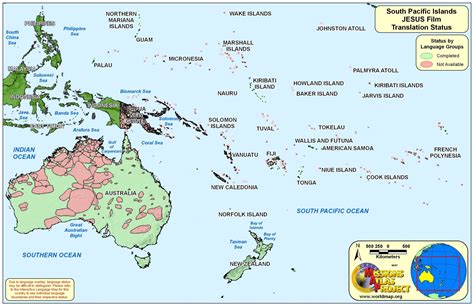 World Map Pacific Islands - Cities And Towns Map