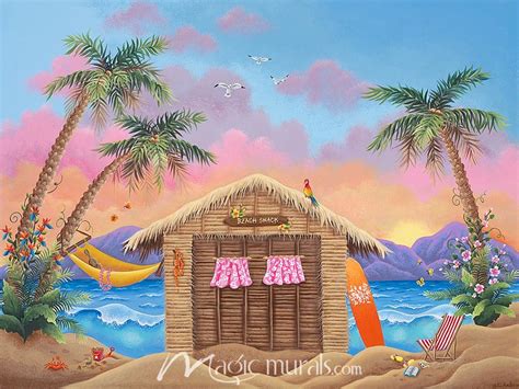 Beach Shack Wallpaper Wall Mural by Magic Murals