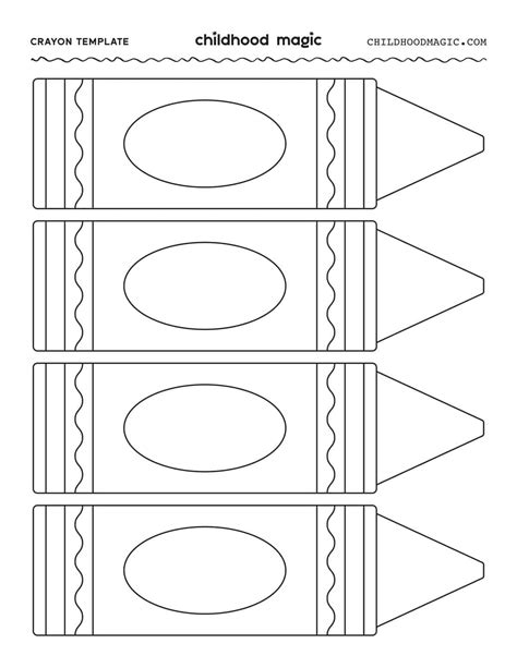 Crayon Template Printable - Printable Calendar