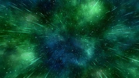 Download Green Galaxy With Falling Stars Wallpaper | Wallpapers.com