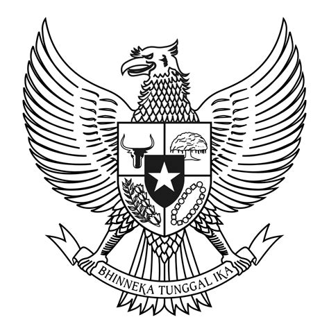 Garuda Pancasila Silhouette Logo Vector Cdr Blogovector - Riset