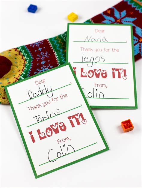 Printable Christmas Thank You Cards