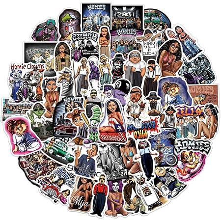 Amazon.com: Homies Stickers |100Pcs Cartoon Anime Hip hop Homies Stickers for Water Bottles, Car ...