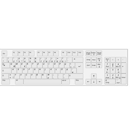 German computer keyboard vector illustration | Free SVG