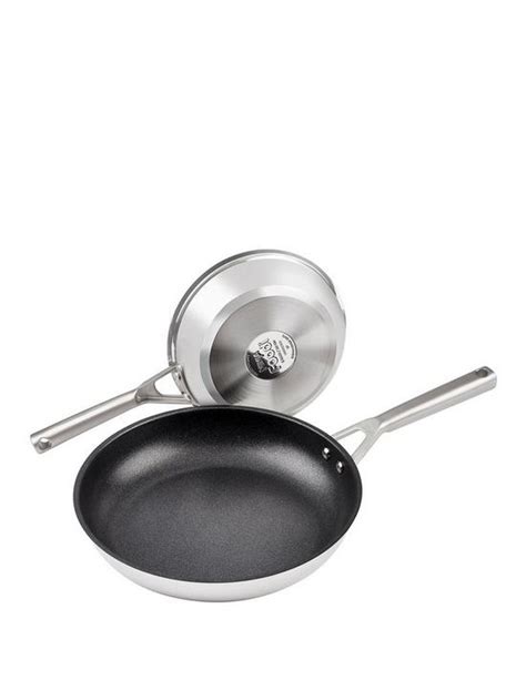 NINJA Foodi Zero Stick Stainless Steel 20cm & 28cm Frying Pans - C62000UK | very.co.uk