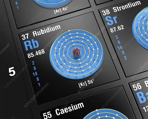 Rubidium, atomic structure - Stock Image - C045/6378 - Science Photo Library