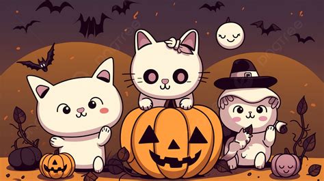 Halloween Cats Background, Wallpapers, Cute Halloween Picture Easy To Draw, Halloween Background ...